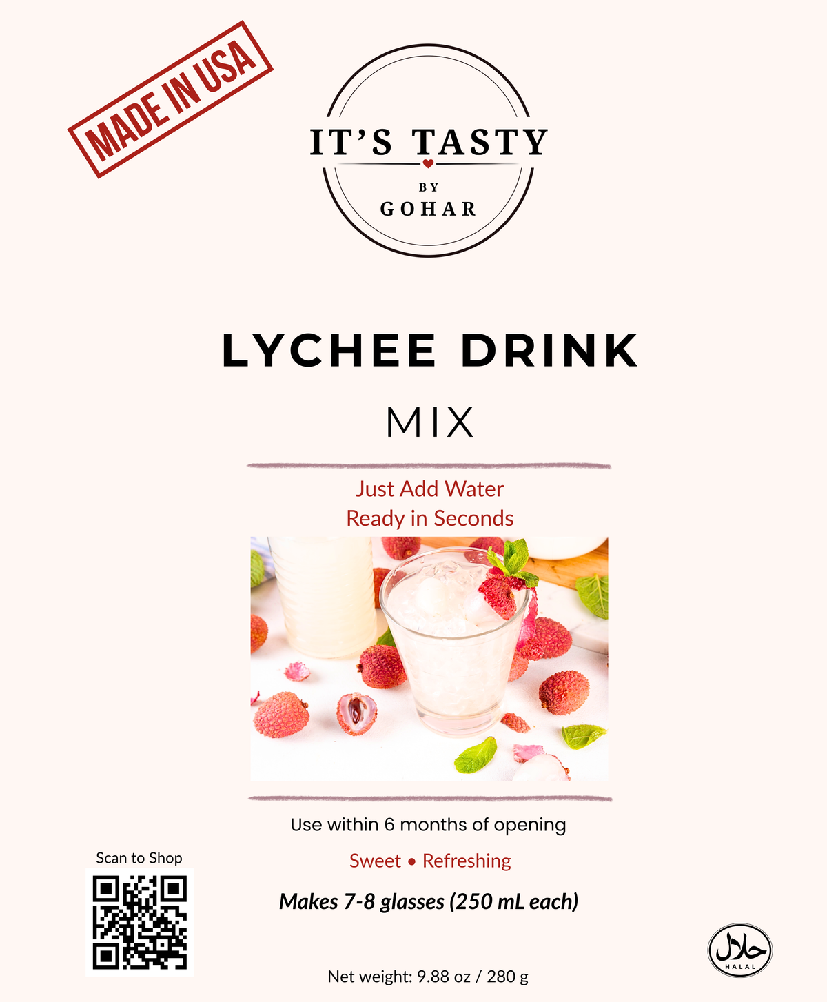 Instant Lychee Drink Mix